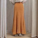 fall outfits 2024 D24sk461 Women's Autumn New Casual Temperament Solid Color Furry High Waist Fishtail Skirt