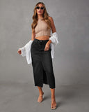 teacher outfits 2024 New Split Denim Skirt Women's High Waist Washed American A- line Skirt Mid-Length