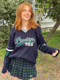 Poshoot Brooklyn Varsity Knit Sweater