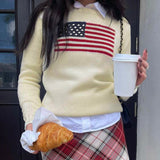 Poshoot Mable American Flag Sweater