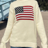 Poshoot Mable American Flag Sweater