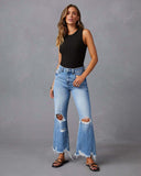 picture day outfit 2024 New Wide-Leg Pants Tassel Washed Ripped High Waist Jeans Straight Casual Trousers for Women