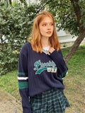 Poshoot Brooklyn Varsity Knit Sweater