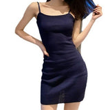 fall outfits 2024 Hong Kong Style Chic Back Bow Backless Skirt Slim Stretch Girl Sexy Knitted Sling Dress