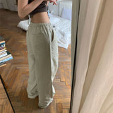 uggs Summer 2024 American Hot Girl Casual Pants plus Size Chubby Girl High Waist Loose Wide Leg Pants