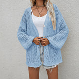 fall outfits 2024 Fashion New Women's Long Sleeve Hollow Women's Cardigan Beach Blouse Summer Autumn Clothing Sweater