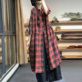 outfit inspo fall Chubby Girl plus Size Women's Clothing 2024 New Dress Fashionable Casual All-Match Plaid Shirt Dress Slimming