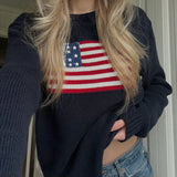 Poshoot Mable American Flag Sweater