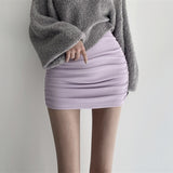 Design Slimming Pleated Hip Skirt Short Skirt Tight Slimming Summer Hot Girl Sexy Pure Desire