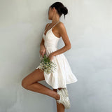 summer outfits inspo Linen Sling Dress 2024 Summer Sleeveless Sexy Slim-Fit Back Dress for Hot Girls