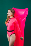 Poshoot-Surf-Up Neon Belted Swimsuit