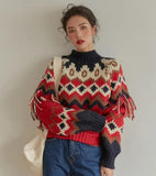 Poshoot Christmas Thanksgiving Gifts  Retro Pattern Knitted Christmas Sweater