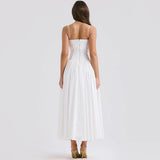 Poshoot Maura Classic White Flare Dress