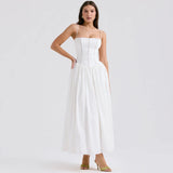 Poshoot Maura Classic White Flare Dress