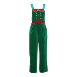 Poshoot Women¡¯s Christmas Jumpsuit Overalls Casual Sleeveless 3D Print Baggy Romper Pants Holiday Party Costume Female Wide Leg Trousers