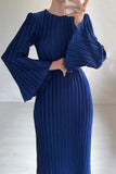 Poshoot Christmas Thanksgiving Gifts Elegant Solid Maxi Dress