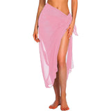 Poshoot Womens Beach Long&Short Short Skirt Sarong Swimsuit Coverups Summer Bikini Wrap Sheer Scarf for Swimwear Cover-ups