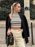 Poshoot Karly Striped Knit Crop Top