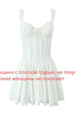 Poshoot Christmas Thanksgiving Gifts  Elegant Lace-Up Spaghetti Strap A-Line Mini Dress