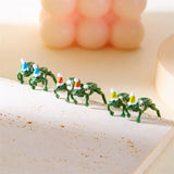 Poshoot Funny Piercing Frog Earrings for Women Creative Cute Animal Green Frog Christmas Hat Stud Earring Girls Party Daily Jewelry Gift