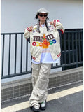 Poshoot M&M Graphic Embroidered Bomber Jacket