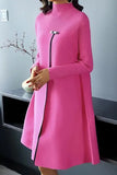 Poshoot Christmas Thanksgiving Gifts  Long-Sleeved Round Neck Midi Dress