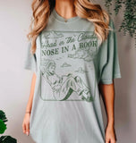 Poshoot-Romantasy Book Addict Shirt Book Lover Comfort Colors Shirt Loose Fantasy Apparel Y2K Top Bookish Gift For Book Lover