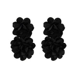 4 Colors Exaggerated Big Fluffy Fabric Flower Petal Drop Earrings for Women 2023 Trending Elegant Earring Wed Bridal Accessories