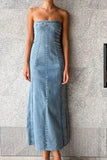 Poshoot Christmas Thanksgiving Gifts  Strapless Backless Zipped A-Line Maxi Dress