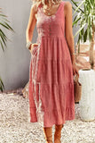 Poshoot Christmas Thanksgiving Gifts  Sleeveless Boho Maxi Dress