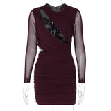 Poshoot Christmas Thanksgiving Gifts  Elegant Hollow Out Mini Dress