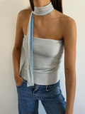 Poshoot Glimmer Skinny Sleeveless Crop Top