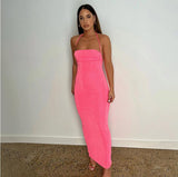 Poshoot Sean Backless Fishtail Long Dress