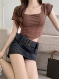 Poshoot Aria Solid Crop Top