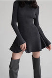 Poshoot Christmas Thanksgiving Gifts  Elegant Long Sleeve Mini Dress