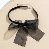 Poshoot Goth Retro Black Lace Bow Bowknot Choker Necklace for Women Harajuku Gothic Adjustable Clavicle Chain Wed Jewelry Gift