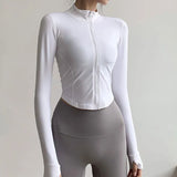 Poshoot Lightweight Breathable Yoga Crop Tops Women 2024 Casual Long Sleeve Slim Fit T Shirts Woman Spring Summer Gym Running Top