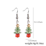 Poshoot Creative Crystal Christmas Tree Earrings for Women Fashion White Snowman Drop Earring Girls Festival Party Jewelry Accessories