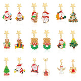 Poshoot New Trend Asymmetric Christmas Earrings for Women Cute Bear Santa Claus Christmas Tree Snowman Drop Earrings Girls Party Jewelry