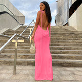 Poshoot Sean Backless Fishtail Long Dress