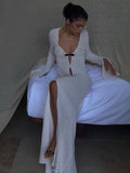 Poshoot Christmas Thanksgiving Gifts White Beach Long Maxi Dress