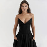 Poshoot Dark Desire Corset Midi Dress