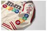 Poshoot M&M Graphic Embroidered Bomber Jacket