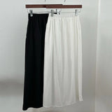 Poshoot Elegant Cross Design Office Long Skirt Women Summer Chic Solid Color High Waist Skirts Woman Korean Fashion A Line Midi Skirt