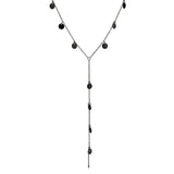 Poshoot Unique Black Star Sequin Pendant Long Chain Necklace for Women Wed Sexy Chest Link Aesthetic Neck Jewelry Accessories