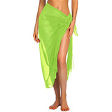 Poshoot Womens Beach Long&Short Short Skirt Sarong Swimsuit Coverups Summer Bikini Wrap Sheer Scarf for Swimwear Cover-ups