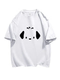 Poshoot Kawaii Cotton T-shirts Women Short Sleeve Cute Graphic Tops Casual Oversized Japanese Y2k White Tees Female Summer 2024