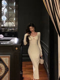 Poshoot Sexy Sheath Strapless White Long Sleeves Prom Dresses Birthday Outfits Evening Gown SD960