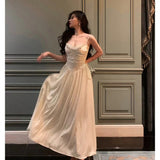 Poshoot Elegant A Line Spaghetti Straps Long Prom Dresses Birthday Outfits Evening Gown SD984