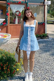 Poshoot Christmas Thanksgiving Gifts  - Bow Denim Mini Dress